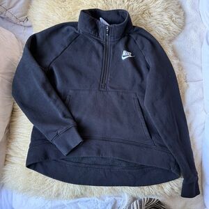 Nike Girl's Black Quarter Zip